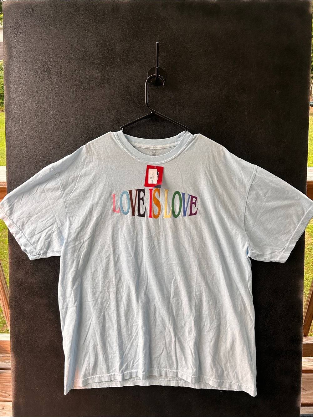 Men's Light Blue 'Love Is Love' team USA Soccer tee NWT size 2XL #435
